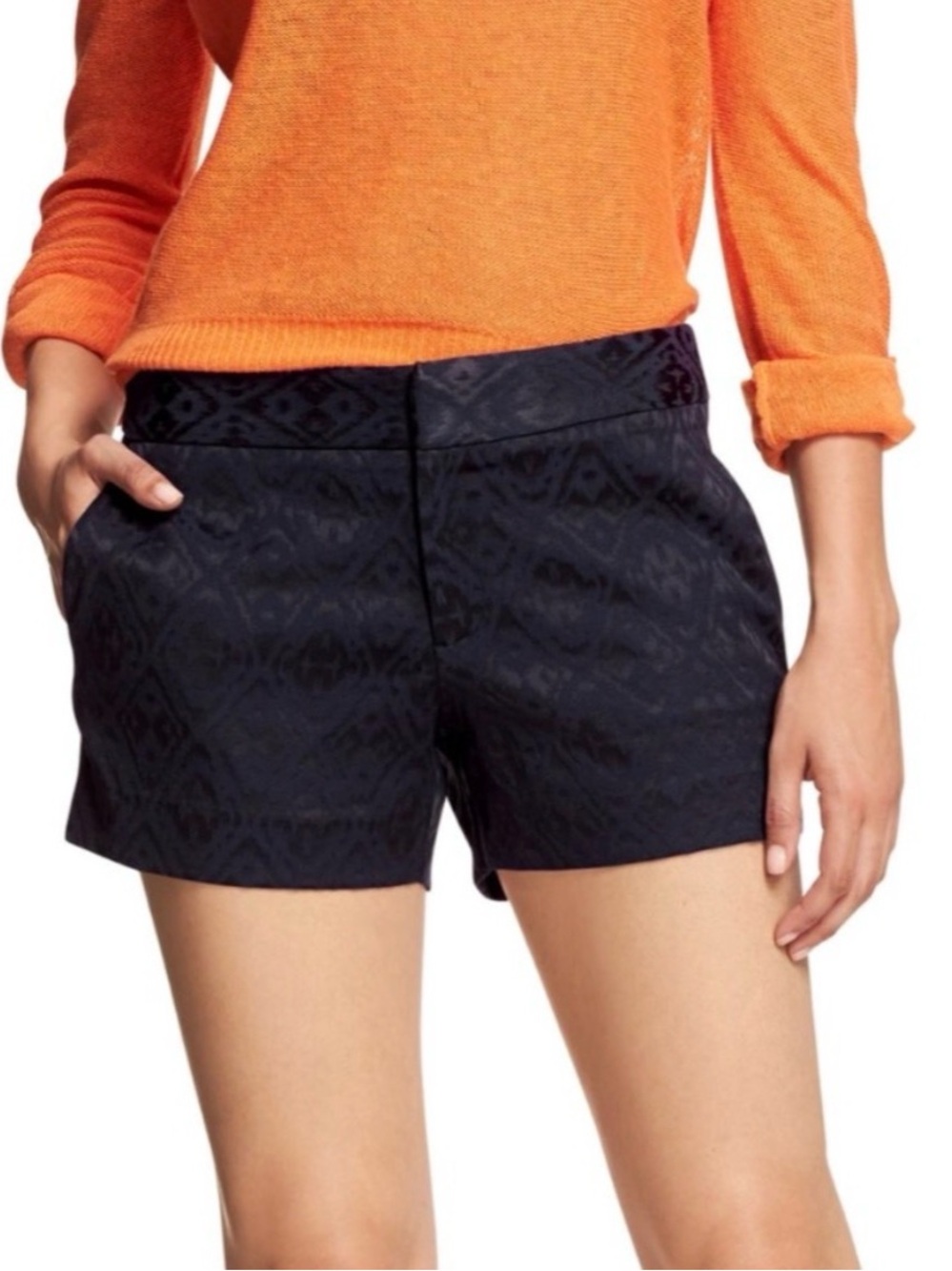 Banana Republic Navy Jacquard Pattern Shorts